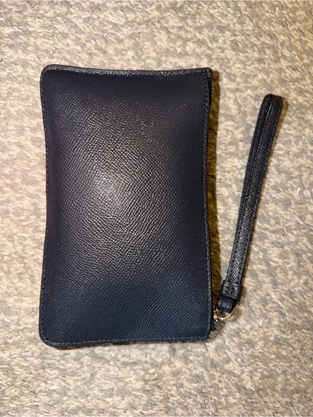 Coach Star Glitter Small Wristlet Midnight Blue Zip-Top Closure
